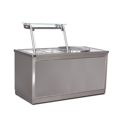 Freidora a Gas para churros 1400X700X850/1320h mm con 1 caldero de 500mm y 2 bandejas GN1/1 Línea Estambul EMPLK002