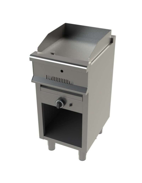 Fry tops a gas acero laminado con mueble Serie 550 JUNEX con medidas 400x550x850h mm FT6100/1