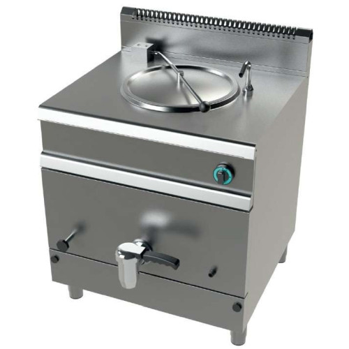 Marmita a gas 50 litros calentamiento indirecto 15,5Kw Serie 700 JUNEX con medidas 800x730x900h mm MG7N050