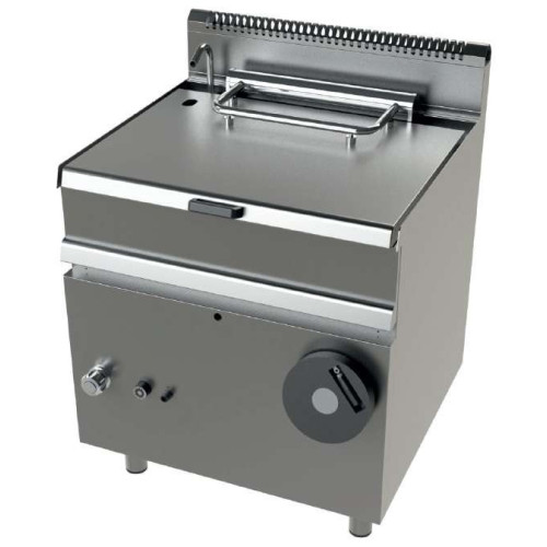 Sartén basculante a gas 12Kw fondo cuba en acero inoxidable AISI-304 Serie 700 JUNEX con medidas 800x730x900h mm FD7N05