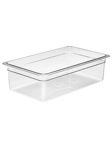 Recipiente GN 1/1 19,5 L - 32,5 x 53 x 15 cm - (No incluye tapa) - Transparente - Venta 1 unidad.
