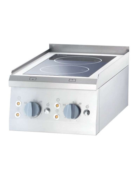 Cocina vitrocerámica sobremesa 2 zonas 400x700x850h mm 2x2,5Kw Línea Varsovia