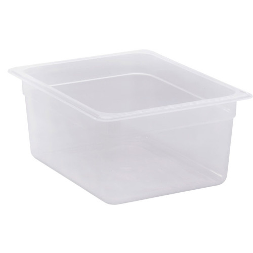 Recipiente GN 1/2 8,9 L - 26,5 x 32,5 x 15 cm (No incluye tapadera) - Blanco translúcido - Venta 1 unidad.