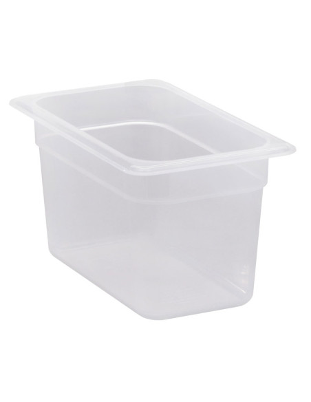 Recipiente GN 1/4 3,7 L - 16,2 x 26,5 x 15 cm - Blanco translúcido - Venta 1 unidad.