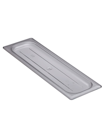 Tapa plana GN 1/2 largo - 16,2 x 53 cm - Transparente - Venta 1 unidad.