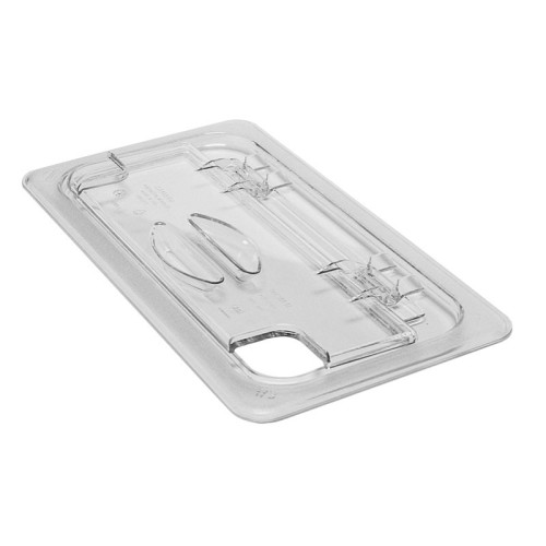 Tapa FlipLid con muesca GN 1/3 - 17,6 x 32,5 cm - (No incluye cubeta) - Transparente - Venta 1 unidad.
