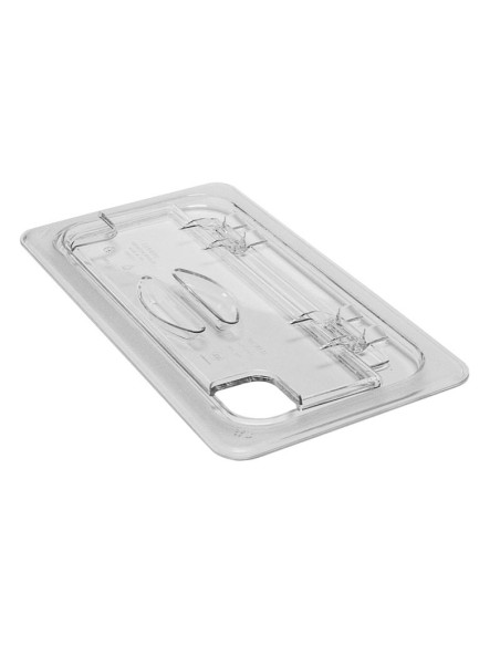 Tapa FlipLid con muesca GN 1/3 - 17,6 x 32,5 cm - (No incluye cubeta) - Transparente - Venta 1 unidad.