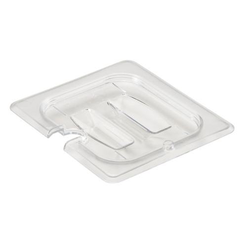 Tapa con muesca y asa GN 1/6 - 16,2 x 17,6 cm - Transparente - Venta 1 unidad.