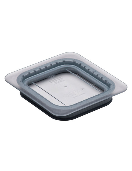 Tapa hermética GripLid GN 1/6 - 16,2 x 17,6 cm - (No incluye cubeta) - Transparente - Venta 1 unidad.