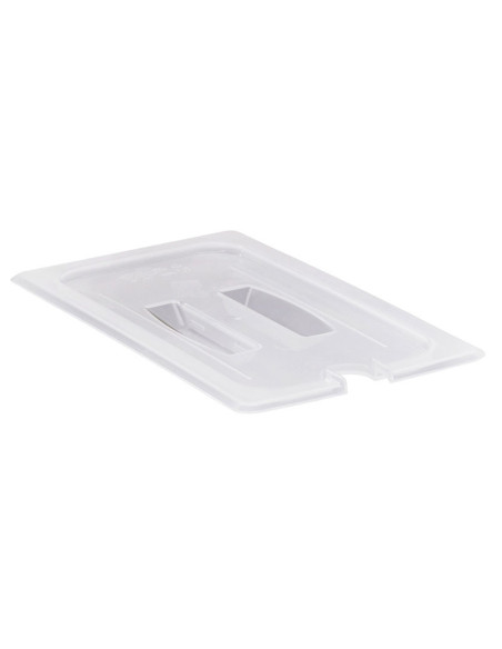 Tapa con muesca y asa GN 1/3 - 17,6 x 32,5 cm - Blanco translúcido - Venta 1 unidad.