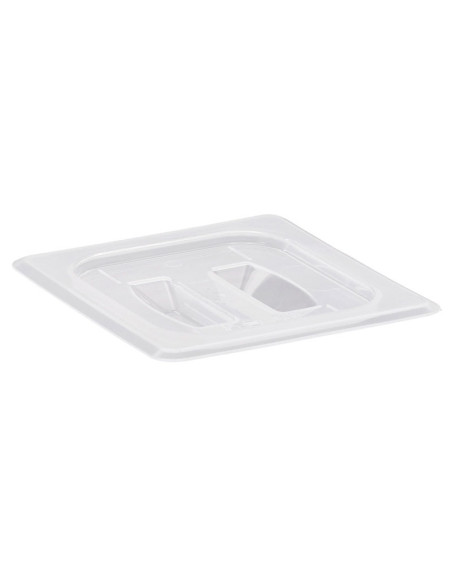 Tapa con asa GN 1/6 - 16,2 x 17,6 cm - Blanco translúcido - Venta 1 unidad.