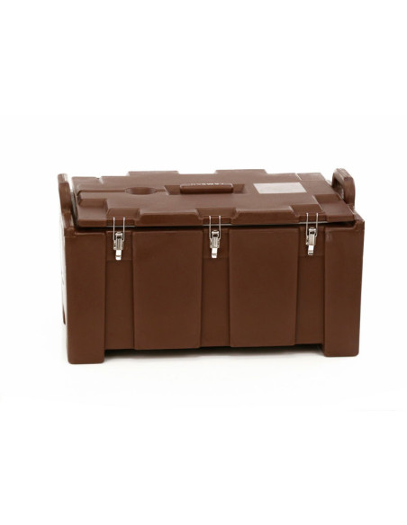 Contenedor isotérmico con apertura superior Serie 100 - 45 x 68 x 38 cm - Castaño oscuro