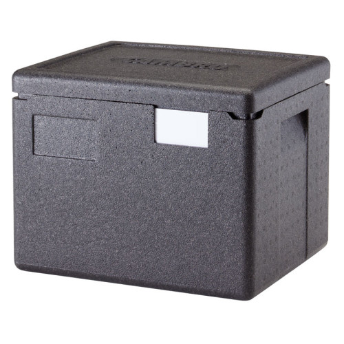 Contenedor isotérmico con carga superior Cam Gobox GN 1/2 22,3 L - 39 x 33 x 31,6 cm (Ext) - 33 x 27 x 25,3 cm (Int) - Negro