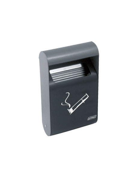 Cenicero de exterior para pared rectangular 1,5 L - 15,2 x 6,4 x 25,5 cm - Gris oscuro