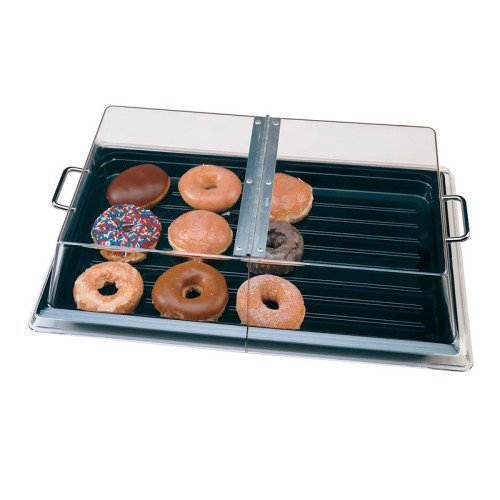 Cubierta rectangular con bisagra - 50,8 x 30,5 x 16,8 cm - Transparente