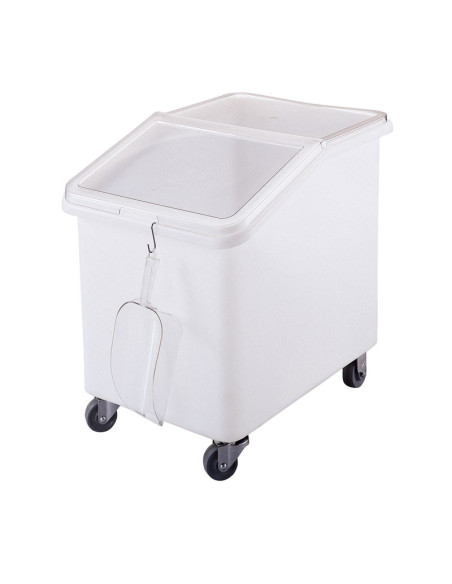 Carro de ingredientes con tapa inclinada 140 L - 75 x 55 x 71 cm - Blanco
