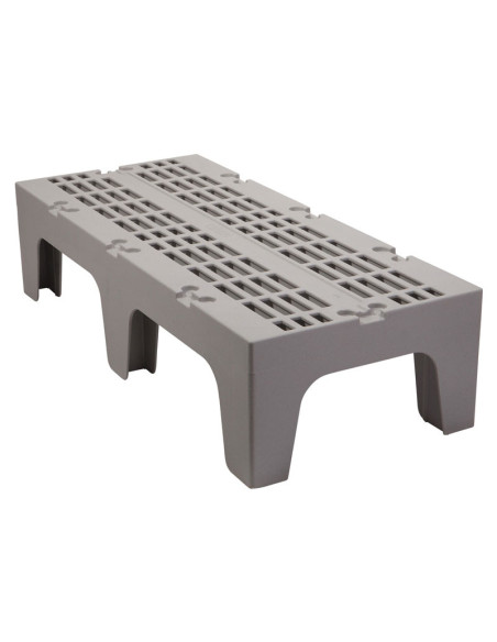 Banquillo ranurado de almacenaje - 52 x 122 x 30 cm - Gris moteado