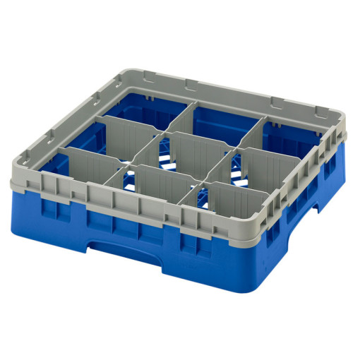 Cesta de lavado 9 comp. 1 altura - 14,8 cm Ø máx. - alt. máx. 9,4 cm - 50 x 50 x 14,3 cm - Beige