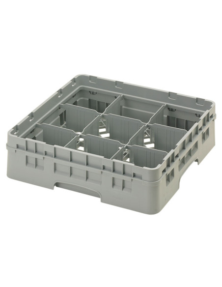 Cesta de lavado 9 comp. 1 altura - 14,8 cm Ø máx. - alt. máx. 9,4 cm - 50 x 50 x 14,3 cm - Rojo