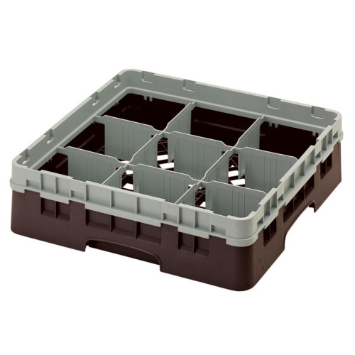 Cesta de lavado 9 comp. 1 altura - 14,8 cm Ø máx. - alt. máx. 9,4 cm - 50 x 50 x 14,3 cm - Azul