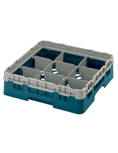 Cesta de lavado 9 comp. 1 altura - 14,8 cm Ø máx. - alt. máx. 9,4 cm - 50 x 50 x 14,3 cm - Arándano