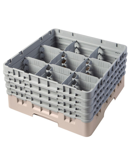 Cesta de lavado 9 comp. 4 alturas - 14,8 cm Ø máx. - alt. máx. 21,7 cm - 50 x 50 x 26,7 cm - Azul marino