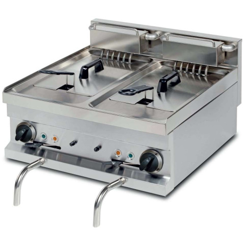 Freidora eléctrica sobremesa 8+8 litros 7,5+7,5kw600x600x265h mmEF606 Línea Estambul