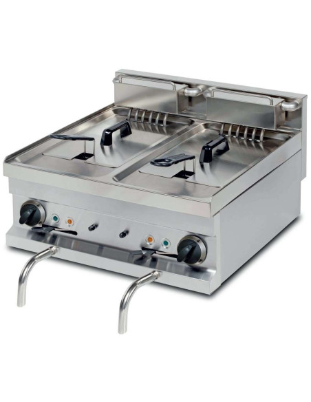 Freidora eléctrica sobremesa 8+8 litros 7,5+7,5kw600x600x265h mmEF606 Línea Estambul