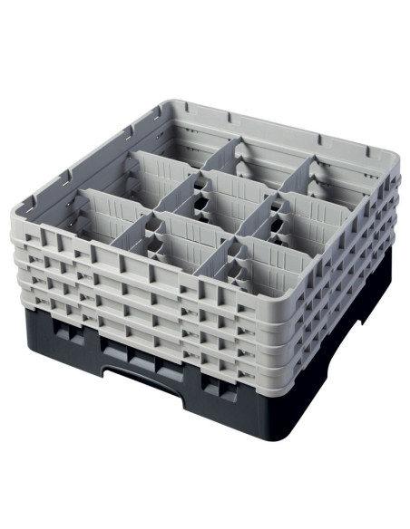 Cesta de lavado 9 comp. 4 alturas - 14,8 cm Ø máx. - alt. máx. 21,7 cm - 50 x 50 x 26,7 cm - Verde sherwood