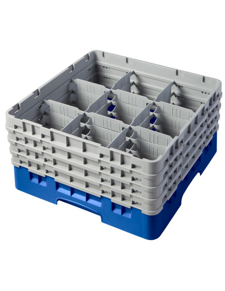 Cesta de lavado 9 comp. 4 alturas - 14,8 cm Ø máx. - alt. máx. 21,7 cm - 50 x 50 x 26,7 cm - Beige