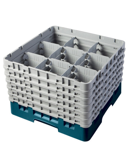 Cesta de lavado 9 comp. 6 alturas - 14,8 cm Ø máx. - alt. máx. 29,9 cm - 50 x 50 x 34,9 cm - Arándano