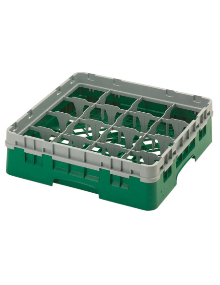 Cesta de lavado 16 comp. 1 altura - 10,9 cm Ø máx. - alt. máx. 9,4 cm - 50 x 50 x 14,3 cm - Verde sherwood