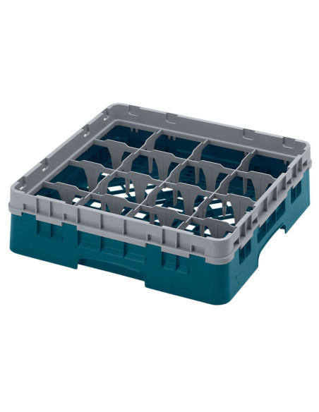 Cesta de lavado 16 comp. 1 altura - 10,9 cm Ø máx. - alt. máx. 9,4 cm - 50 x 50 x 14,3 cm - Cerceta