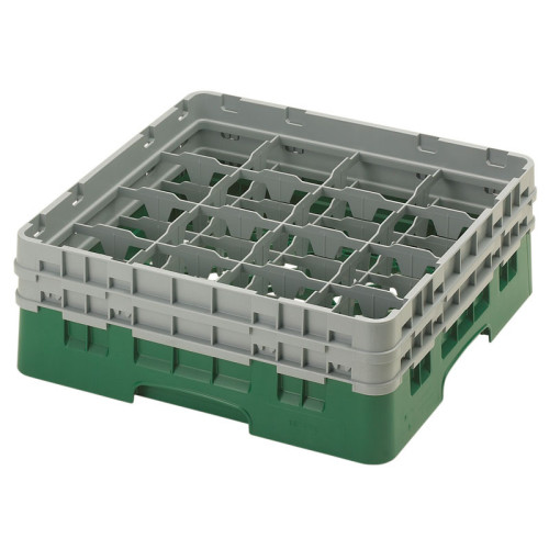 Cesta de lavado 16 comp. 2 alturas - 10,9 cm Ø máx. - alt. máx. 13,5 cm - 50 x 50 x 18,4 cm - Verde sherwood