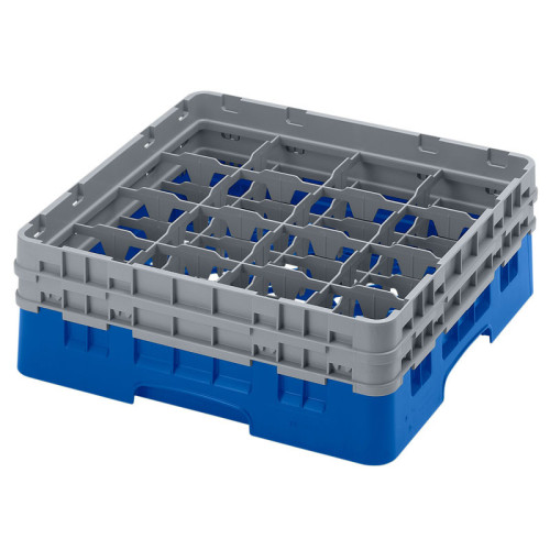Cesta de lavado 16 comp. 2 alturas - 10,9 cm Ø máx. - alt. máx. 13,5 cm - 50 x 50 x 18,4 cm - Azul