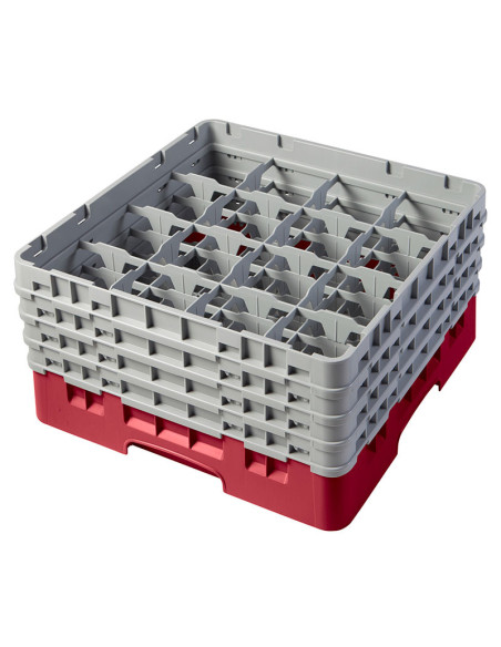 Cesta de lavado 16 comp. 4 alturas - 10,9 cm Ø máx. - alt. máx. 21,7 cm - 50 x 50 x 26,7 cm - Arándano