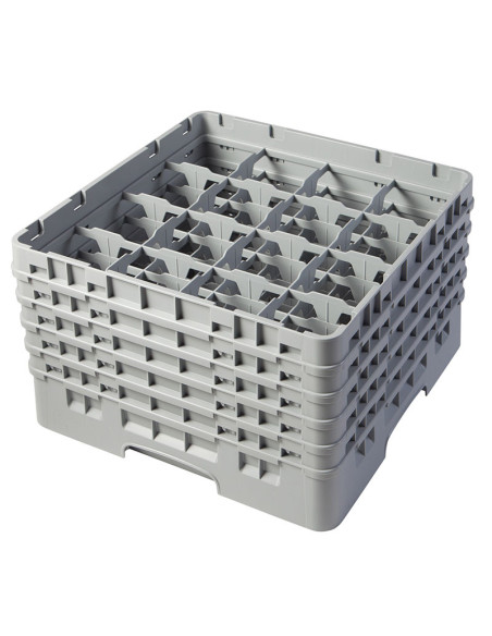 Cesta de lavado 16 comp. 5 alturas - 10,9 cm Ø máx. - alt. máx. 25,8 cm - 50 x 50 x 30,8 cm - Gris claro