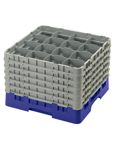 Cesta de lavado 16 comp. 6 alturas - 10,9 cm Ø máx. - alt. máx. 32,3 cm - 50 x 50 x 34,9 cm - Azul marino
