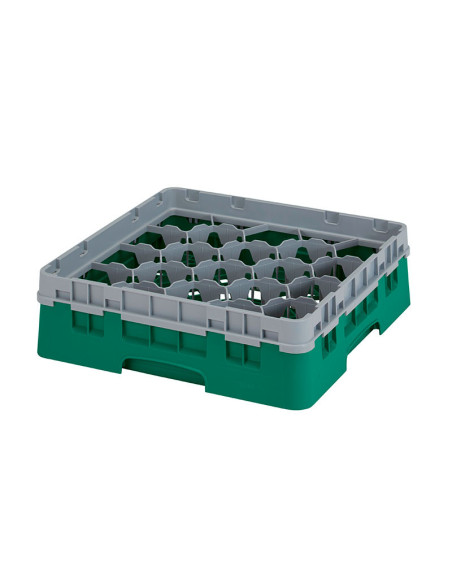 Cesta de lavado 20 comp. 1 altura - 11,8 cm Ø máx. - alt. máx. 9,4 cm - 50 x 50 x 14,3 cm - Verde sherwood