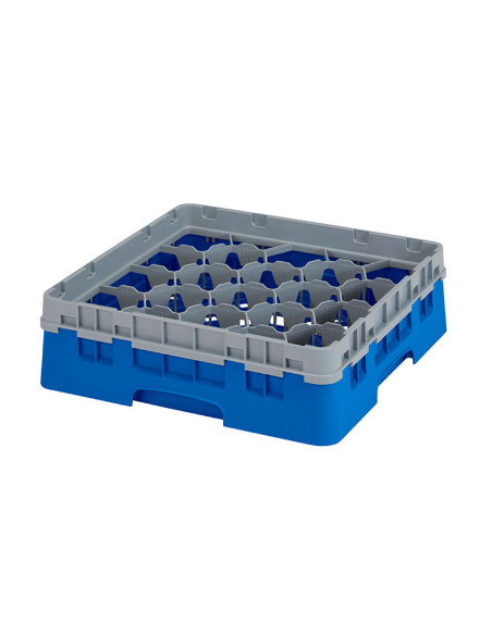 Cesta de lavado 20 comp. 1 altura - 11,8 cm Ø máx. - alt. máx. 9,4 cm - 50 x 50 x 14,3 cm - Azul