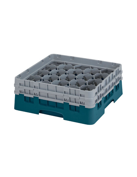 Cesta de lavado 20 comp. 2 alturas - 9,84 cm Ø máx. - alt. máx. 13,5 cm - 50 x 50 x 18,4 cm - Cerceta