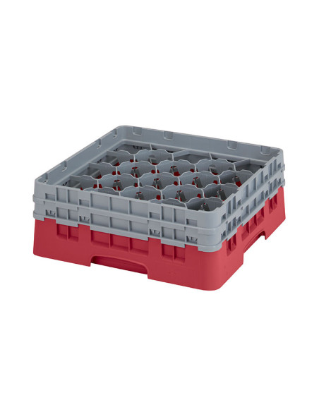 Cesta de lavado 20 comp. 2 alturas - 9,84 cm Ø máx. - alt. máx. 13,5 cm - 50 x 50 x 18,4 cm - Arándano