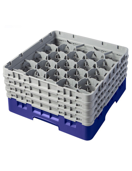 Cesta de lavado 20 comp. 4 alturas - 9,84 cm Ø máx. - alt. máx. 21,7 cm - 50 x 50 x 26,7 cm - Azul marino