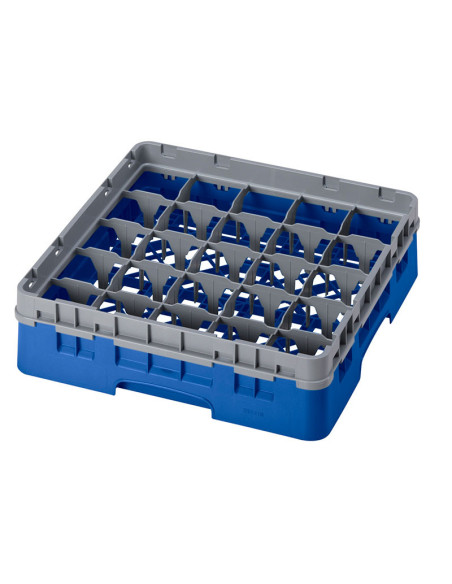Cesta de lavado 25 comp. 1 altura - 8,7 cm Ø máx. - alt. máx. 9,4 cm - 50 x 50 x 14,3 cm - Azul