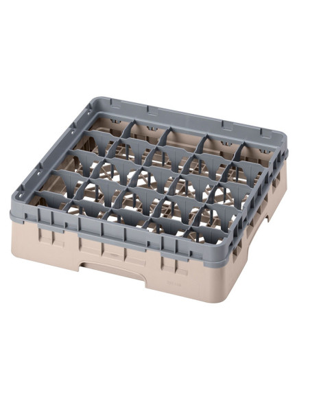 Cesta de lavado 25 comp. 1 altura - 8,7 cm Ø máx. - alt. máx. 9,4 cm - 50 x 50 x 14,3 cm - Beige