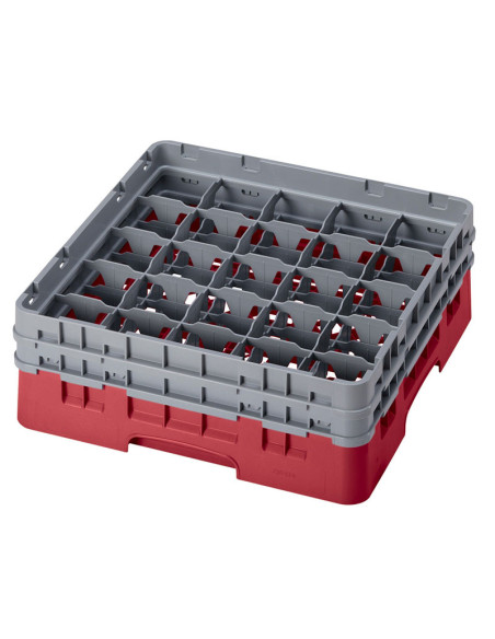 Cesta de lavado 25 comp. 2 alturas - 8,7 cm Ø máx. - alt. máx. 13,5 cm - 50 x 50 x 18,4 cm - Arándano