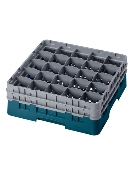 Cesta de lavado 25 comp. 2 alturas - 8,7 cm Ø máx. - alt. máx. 14,9 cm - 50 x 50 x 18,4 cm - Cerceta