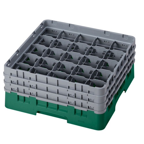 Cesta de lavado 25 comp. 3 alturas - 8,7 cm Ø máx. - alt. máx. 17,6 cm - 50 x 50 x 22,5 cm - Verde sherwood