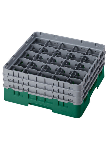 Cesta de lavado 25 comp. 3 alturas - 8,7 cm Ø máx. - alt. máx. 17,6 cm - 50 x 50 x 22,5 cm - Verde sherwood