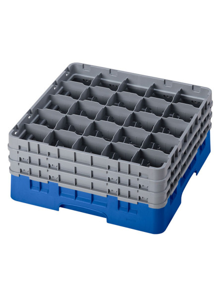 Cesta de lavado 25 comp. 3 alturas - 8,7 cm Ø máx. - alt. máx. 20 cm - 50 x 50 x 22,5 cm - Azul